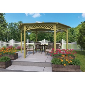 Kiosque de jardin 12m2 en bois