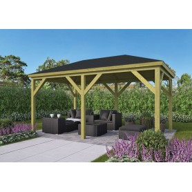 Kiosque bois 14m2 290x490cm GRANDE