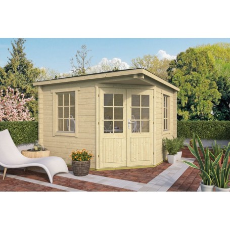 Chalet en bois 9m2 306x306cm RIINA de Jardin et Chalet