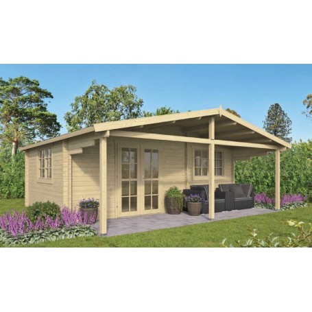 Photo du chalet bois 34m2 595x575cm PALMAR