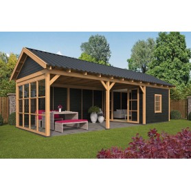 Kiosque Hamar en mélèze/douglas Type 7 XL Vitré