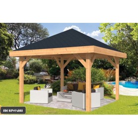 Kiosque de jardin mélèze/douglas OBDAM 18m2 salon de jardin / abri spa