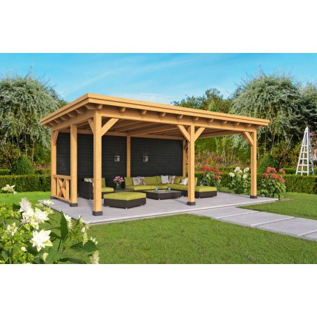 Bâtiment Odense XL 550x378cm Red Class Wood Type 2 - Toit plat