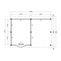 Plan du bâtiment Billund XL 600x460cm Red Class Wood Type 3