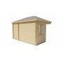 Chalet bois en kit 7,8+3,6m2 Senga 300x440cm - 44mm - 2 pièces