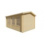 Chalet bois 15m2 Ossia 300x500cm - 40mm - Double vitrage
