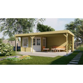 Chalet bois 6,9+17,1m2 400x700cm Annette