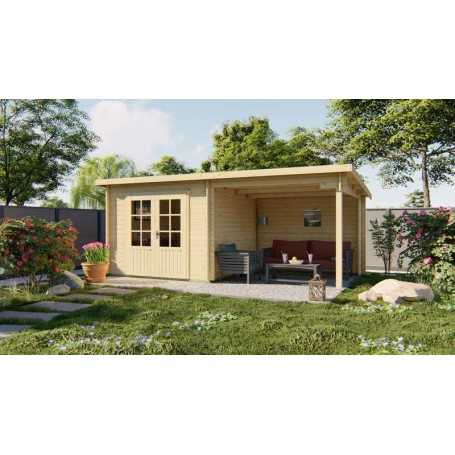 Chalet bois 7,5+8,1m2 300x600cm Chappo