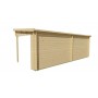 Chalet bois 6,1+6,6m2 Ronald 250x600cm - 28mm - Terrasse couverte