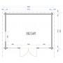 Chalet bois 11m2 400x400cm JEAN