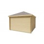 Chalet en bois 12m2 Silos 350x350cm - 44mm - Toiture 4 pentes