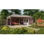 Chalet bois 9,7+14,8m2 350x800cm Paiva