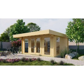 Chalet bois 19m2 380x500cm Yorick - Jardin et Chalet