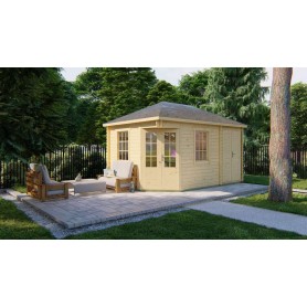 Chalet bois 7,8+3,6m2 300x440cm Sigrid