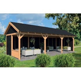 Kiosque Hamar XL type 6 en mélèze/douglas l990xP445