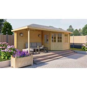 Chalet bois 5,3+7,0m2 250x575cm Niklas