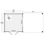 Abri de jardin 7,8+7,8m2 300x600cm Dellinger