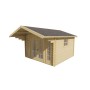 Chalet bois 14m2 380x380cm Soren