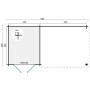 Chalet bois 6,4+9,2m2 300x590cm Ove