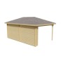 Chalet bois 9,6+8,7m2 350x575cm Christoffer
