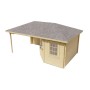 Chalet bois 9,6+8,7m2 350x575cm Christoffer