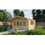 Chalet bois 15m2 Biarritz 340x440cm - 58mm - Très lumineux