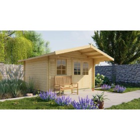 Chalet en bois 10,8m2 380x430cm SUNDERLAND 1