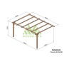 Pergola Oviedo de 420x300cm bois massif autoclave