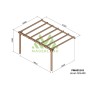 Pergola Lloret de 420x300cm bois massif autoclave