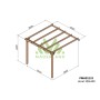 Pergola Lloret de 300x300cm bois massif autoclave