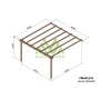 Pergola Lloret de 420x420cm bois massif autoclave
