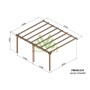 Pergola Lloret de 510x420cm bois massif autoclave