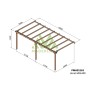 Pergola Lloret de 600x300cm bois massif autoclave