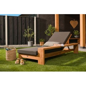 Chaise longue en teck - Jardin et chalet