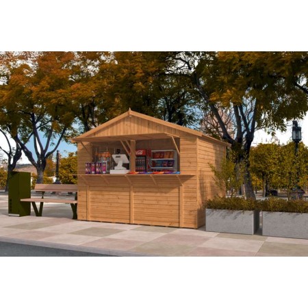 Kiosque SULTAN 308x243cm imprégnation marron