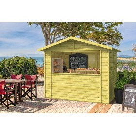 Kiosque Bixente en bois 266x175cm - Parois prémontées