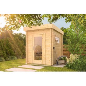 Abri de jardin 5m2 Sammy 200x250cm - 40mm - Toit plat