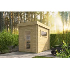Cabane de jardin 6m2 Willy 200x300cm - 40mm - Toiture plate - Plancher