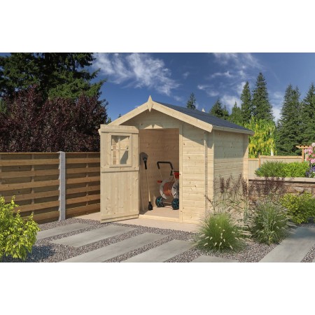 Abri de jardin 4m2 Lucerne 205x205cm - 19mm - Couverture incluse