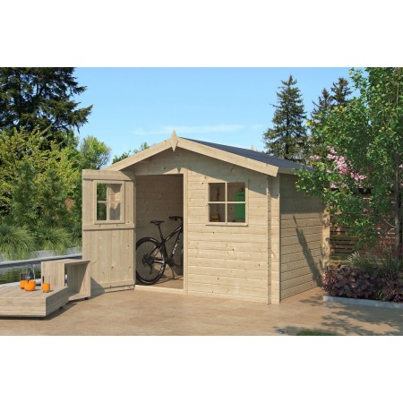 Abri de jardin 5m2 Luzerne 265x205cm - 19mm - Couverture incluse