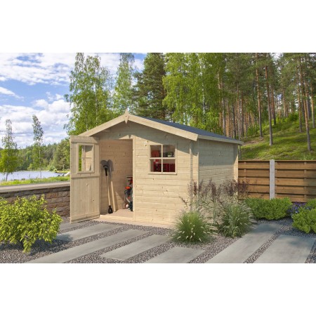 Abri de jardin 7m2 Lusine 265x265cm - 19mm - Couverture incluse