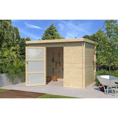 Photo Abri de jardin 5m2 Nixdorf 270x180cm - 19mm - Toiture incluse