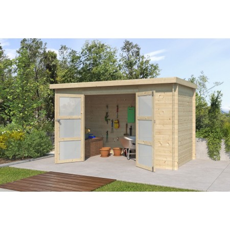 Abri de jardin 6m2 Nilson 330x180cm - 19mm - Toiture incluse