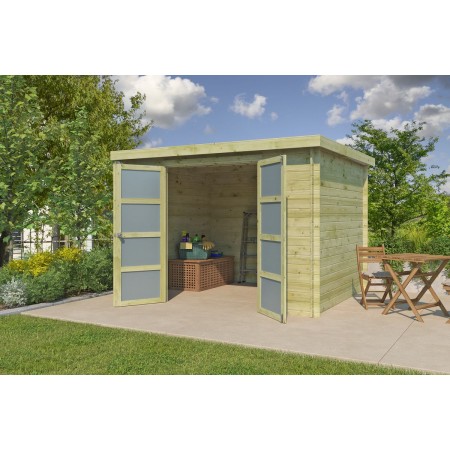 Abri de jardin 7m2 Hubert 295x250 - 19mm - Imprégnation verte