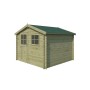 Vue de coté de l'abri de jardin 9m2 Salzland 295x295 - 28mm