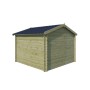 Vue de dos de l'abri de jardin 9m2 Salzland 295X295 - 28mm - Imprégnation verte