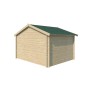 Vue arrière de l'abri de jardin 10m2 Caribe 355x295 - 28mm