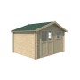 Vue de coté de l'abri de jardin 10m2 Caribe 355x295 - 28mm