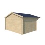 Vue arrière de l'abri de jardin 12m2 385x295+90 - 28mm