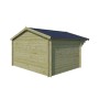 Vue arrière de l'abri de jardin 12m2 Montagne Imprégnation verte